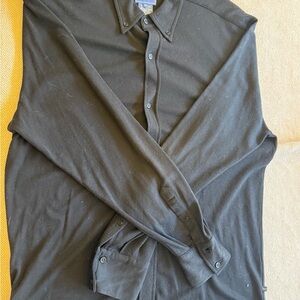 Faconnable Men's Black Casual Button Down Shirt
